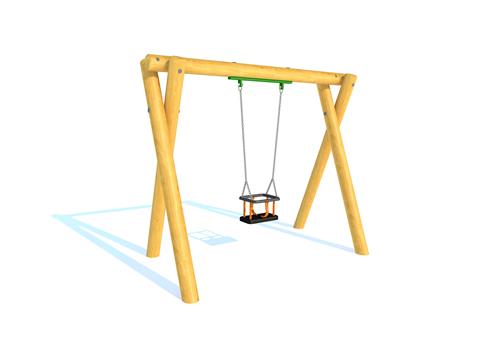 Timber Swing (2M) with Cradle Seat